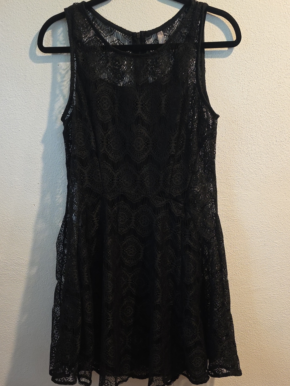 Vanity Slip Dress With Lace Overlay